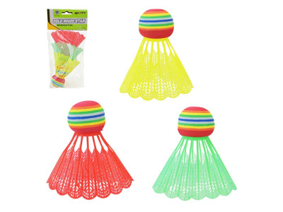 Набір воланчиків 3 штуки червоний жовтий і зелений для бадмінтону BD20596 Набір воланчиків 3 штуки червоний жовтий і зелений для бадмінтону BD20596