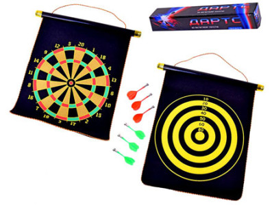 Дартс магнітний тканинний із дротиками в коробці 1522