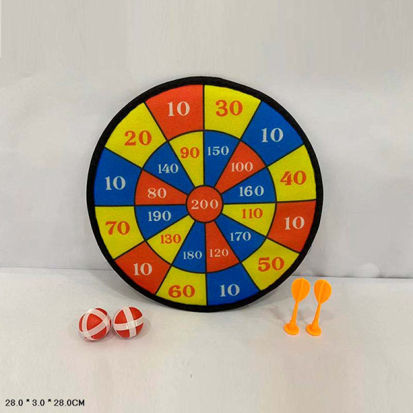 Дартс 2 м'ячики 2 дротики з липучкою 28 см 0129 Дартс 2 м'ячики 2 дротики з липучкою 28 см 0129