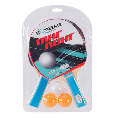 Теніс настільний Extreme Motion 2 ракетки 3 м'ячики TT24173