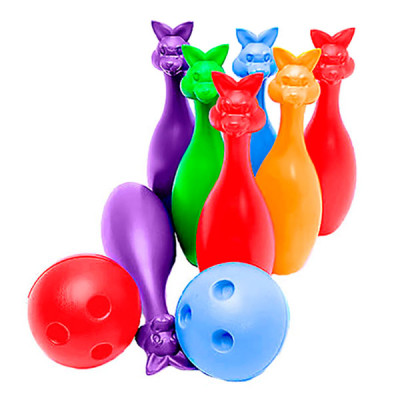 Набір дитячий "Кеглі Зайці 7 +2 кульки" арт 024 Бамсик 024 Набір дитячий "Кеглі Зайці 7 +2 кульки" арт 024 Бамсик 024