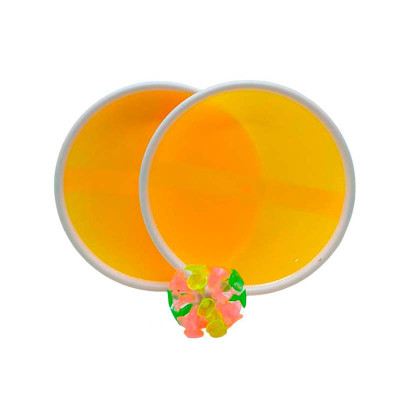 Гра з липучкою 2 тарілки і м'ячик CL2478_Yellow Гра з липучкою 2 тарілки і м'ячик CL2478_Yellow