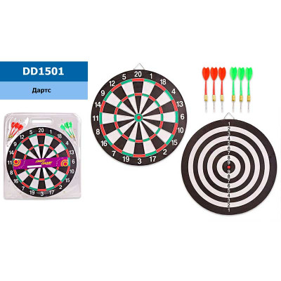 Дартс із дротиками 15'' у слюді 38*12см DD1501 Дартс із дротиками 15'' у слюді 38*12см DD1501