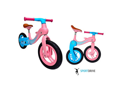 Біговел "Дельфін" складна рама 12 дюймів Рожевий Dolphin_Pink