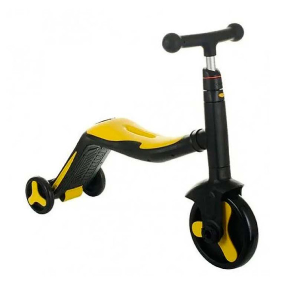 Самокат дитячий 3 колеса PU зі світлом 3в1 чорно-жовтий SC20110_Yellow