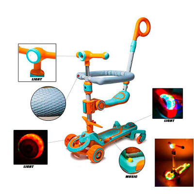 Самокат 5 В 1 SMART Помаранчевий 49336349