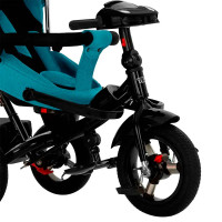 Велосипед триколісний TILLY Impulse з батьківською ручкою та поворотним сидінням зелений льон T-386/2 green