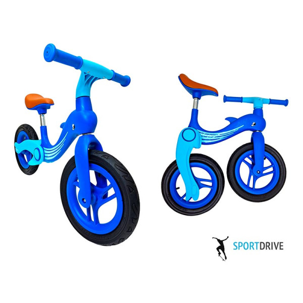 Біговел "Дельфін" складна рама 12 дюймів Синій Dolphin_Blue