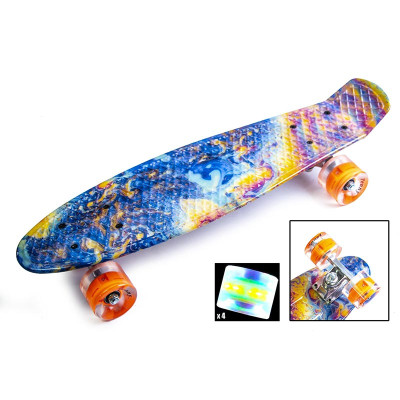 Пенні-борд 22 Print Зірка Фіолет підсвітка коліс PR27