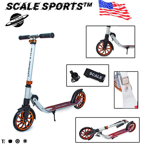Двоколісний самокат Scale Sports Білий SS-17_White Двоколісний самокат Scale Sports Білий SS-17_White