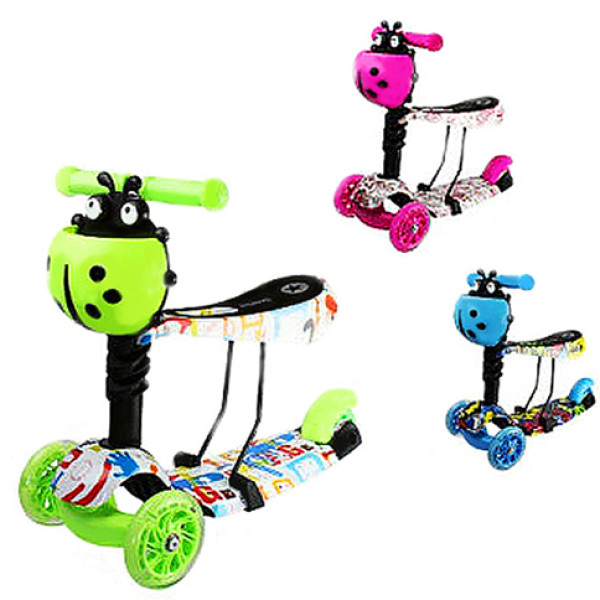 Самокат 3-х колісний із сидінням і кошиком BT-KS-0109