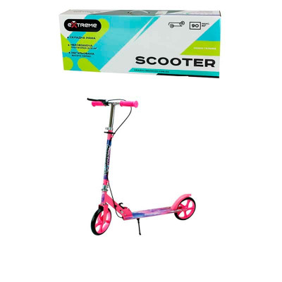 Самокат міський 2 колеса PU 200 мм з гальмом SC2425_Pink