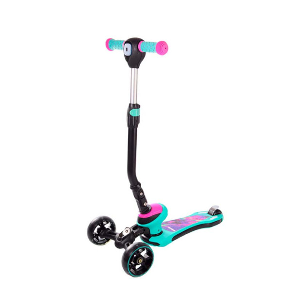 Самокат дитячий 3 колеса складний зі світлом SC21003_Light Blue Самокат дитячий 3 колеса складний зі світлом SC21003_Light Blue