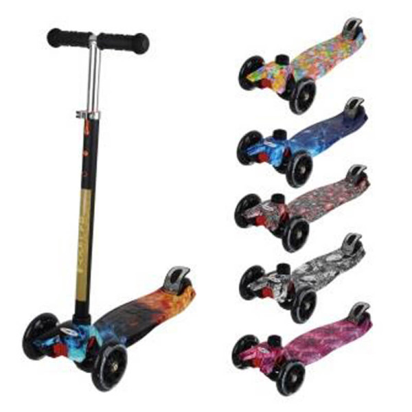 Самокат 4-х колісний пластик з малюнками світло. ефекти GS-0012 Самокат 4-х колісний пластик з малюнками світло. ефекти GS-0012