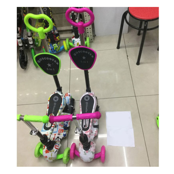 Самокат 3-х колісний із сидінням + батьківська ручка BT-KS-0094