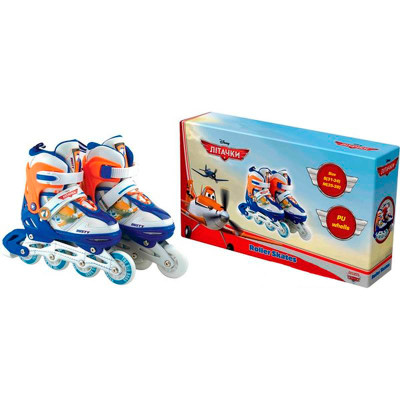 Ролики RS0104 M(35-38) Disney Planes.метал. рама кліпса шнурок світло 1 RS0104