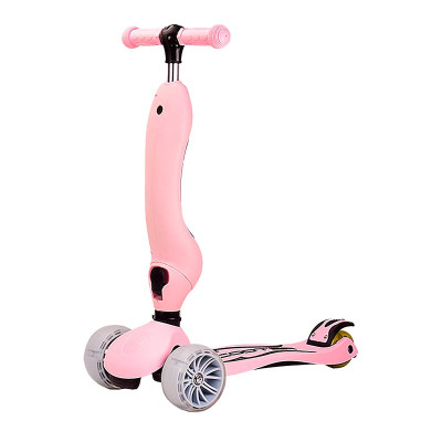 Самокат дитячий 3 колеса PU зі світлом CY20803_Pink