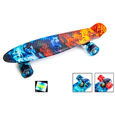 Пенні-борд 22 Print Вогонь і Лід підсвітка коліс PR43