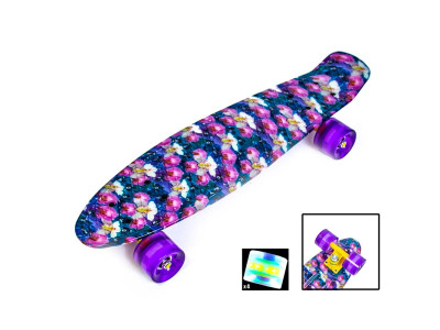 Пенні-борд 22 Print Орхідея підсвітка коліс PR71
