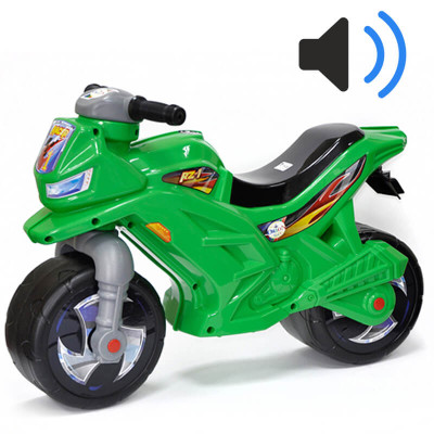 Дитяча каталка-мотоцикл Оріон біговел 2-х колісний Зелений 501в.5 Зел