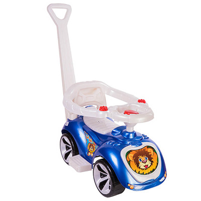 Толокар Оріон "Лапка" з перилами і батьківською ручкою синій 809_С