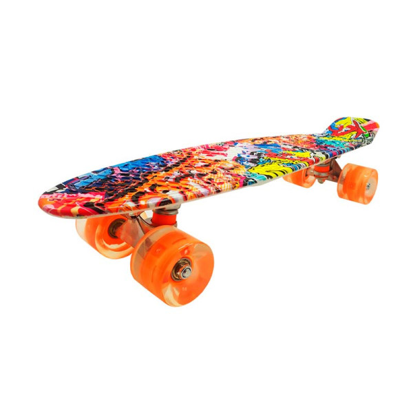Пенні борд 22" Mix coloколеса зі світлом дека 56*15 cm SC20503