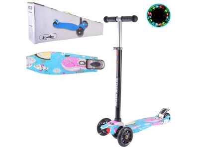Самокат дитячий 4 колеса зі світлом PU ??висота керма 64x78x83 мм SC22071 Самокат дитячий 4 колеса зі світлом PU ??висота керма 64x78x83 мм SC22071