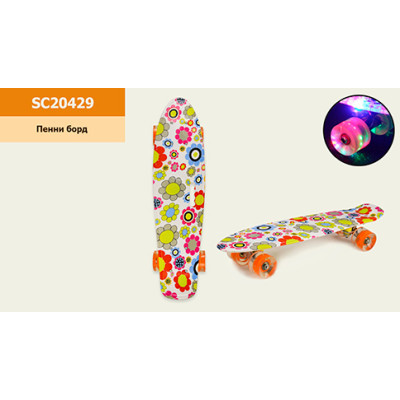 Пенні борд принтований колеса PU зі світлом дека PP 56*15 см SC20429 Пенні борд принтований колеса PU зі світлом дека PP 56*15 см SC20429