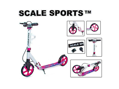 Самокат двоколісний SCALE SPORTS Ручне гальмування Рожевий 1305676201 Самокат двоколісний SCALE SPORTS Ручне гальмування Рожевий 1305676201
