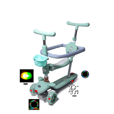 Самокат 5 в 1 Baq Мятний з бортиком BAQ_Mint