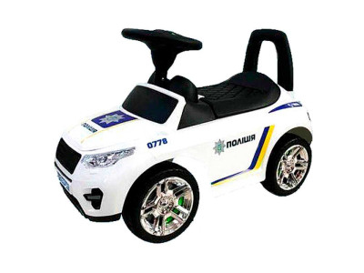 Дитяча машинка каталка (біла) в коробці 2-002/2-006