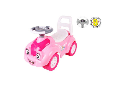 Толокар Технок "Автомобіль для прогулянок" рожевий зі звуком 6658