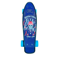 Пенні борд 22" Skull PU колеса 56*15 cm SC20402_Blue