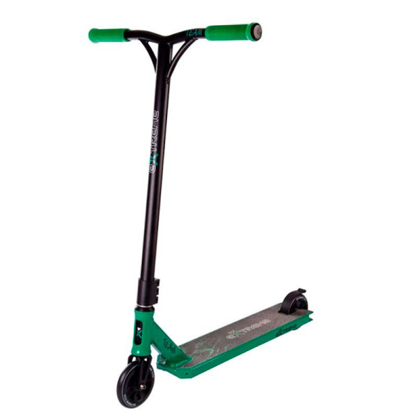 Самокат трюковий 2-х колісний Extreme Motion Team PU 110мм TR21009_Green Самокат трюковий 2-х колісний Extreme Motion Team PU 110мм TR21009_Green