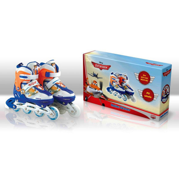 Ролики RS0103 S(31-34) Disney Planes.метал. рама кліпса шнурок світло 1 RS0103