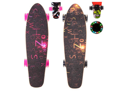 Лонгборд 22" MIX 2 кольори колеса PU зі світлом LB21001