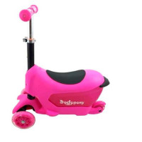 Триколісний самокат з сидінням і ящиком BT-KS-0063_Pink