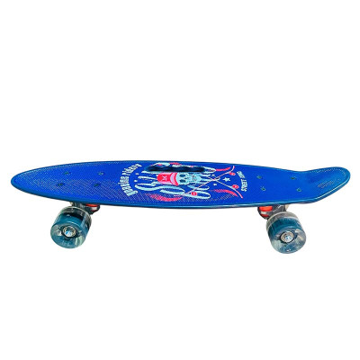 Пенні борд 24" Skull PU колеса зі світлом з ручкою дека 60*17 cm SC20520