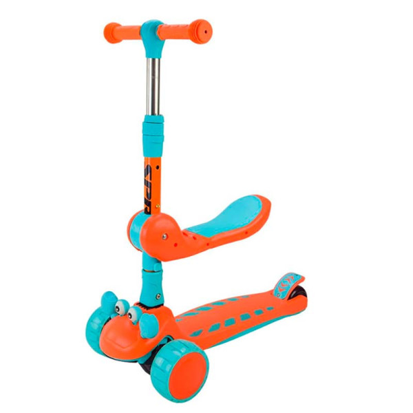 Самокат дитячий 3-х колісний 3 в 1 складний PU зі світлом SC2423_Orange Самокат дитячий 3-х колісний 3 в 1 складний PU зі світлом SC2423_Orange