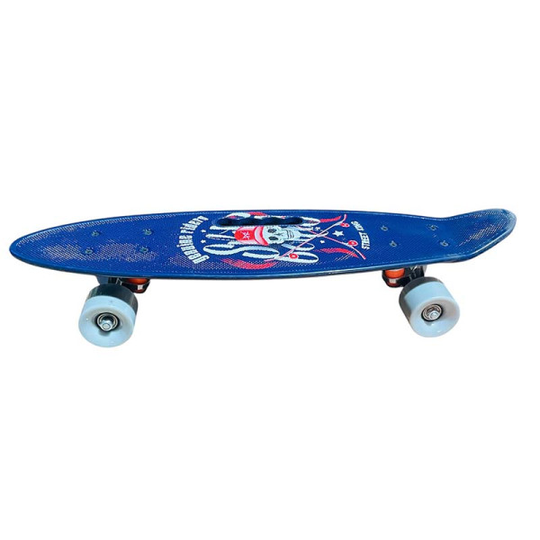 Пенні борд Skull 24" PU колеса з ручкою 60*17 cm SC20514_Gray