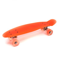 Скейт борд пені борд помаранчевий зі світлом 56 см МАКС.5356