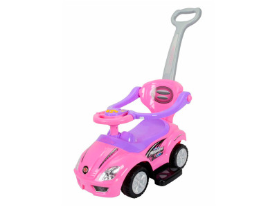 Толокар Magic Car з ручкою рожевий U-042hP