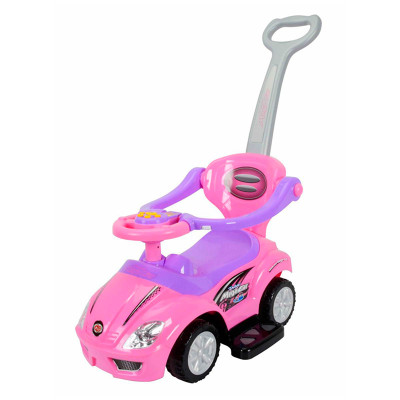 Толокар Magic Car з ручкою рожевий U-042hP