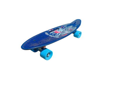 Пенні борд Skull 24" PU колеса з ручкою 60*17 cm SC20514_Blue