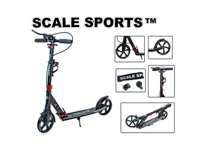 Двоколісний самокат Scale Sports з ручним гальмом Чорний SS08_Black