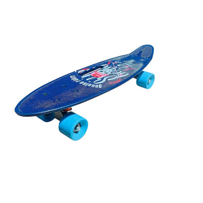 Пенні борд Skull 24" PU колеса з ручкою 60*17 cm SC20514_Blue