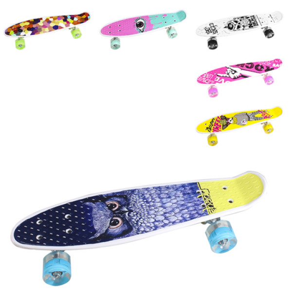 Скейт пластиковий з колесами що світяться BT-YSB-0083