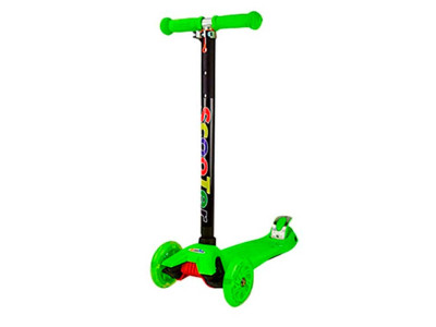 Дитячий самокат 4-х колісний зі світлом SC20113_Green