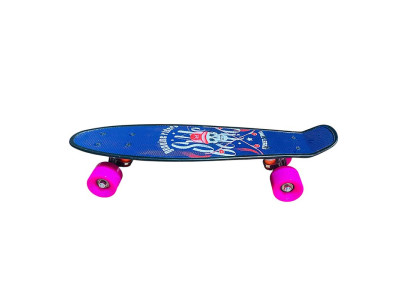 Пенні борд 22" Skull PU колеса 56*15 cm SC20402_Pink