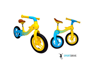 Біговел "Дельфін" складна рама 12 дюймів Жовтий Dolphin_Yellow